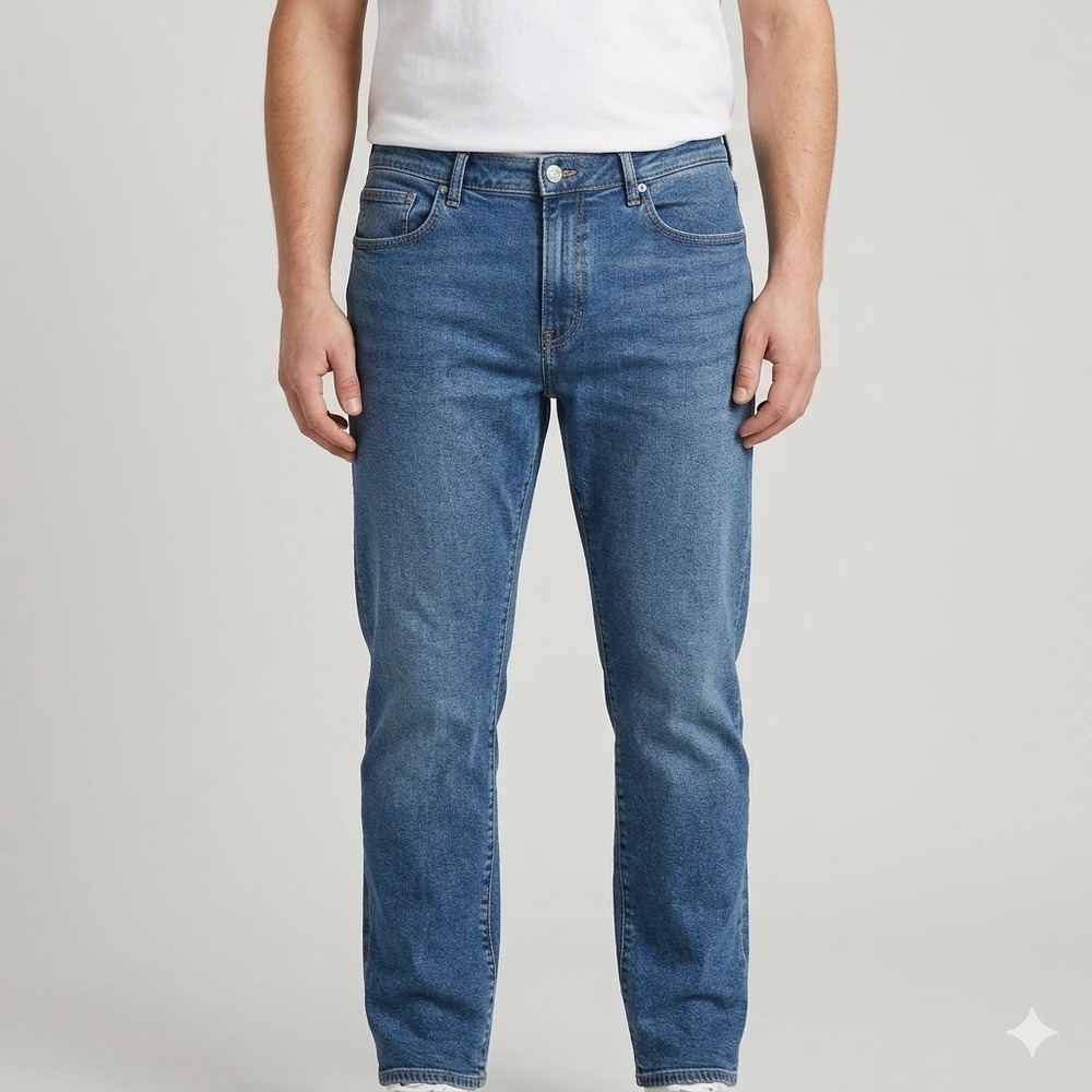 H&M Straight Regular Fit‎ Jeans Medium Wash Denim Men's 38x32